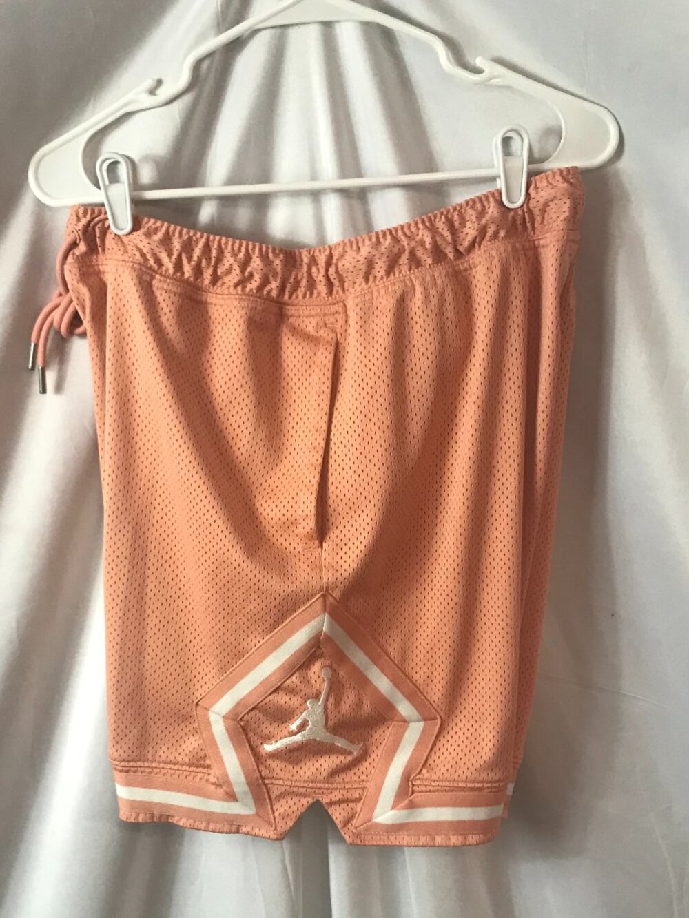 Jordan Diamond Shape Side Peach Color Design Activewear Athletic Sport Shorts